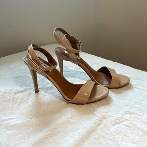 Steve Madden Nude Patent Leather Skinny Heel
